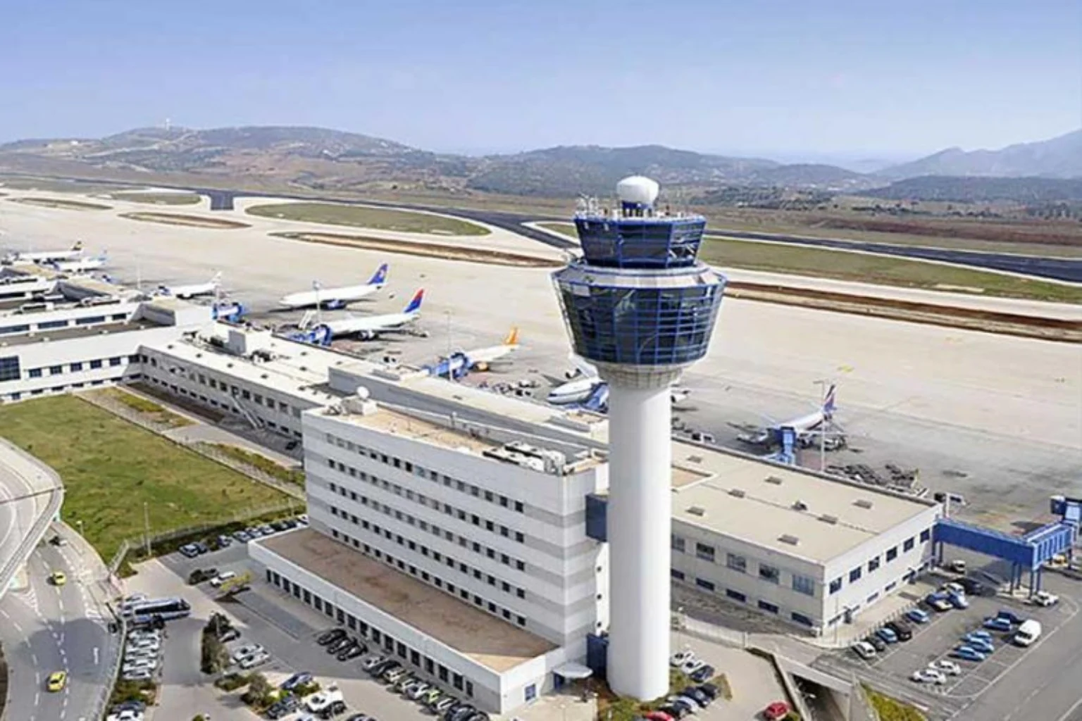 Athens Airport terminal and control tower